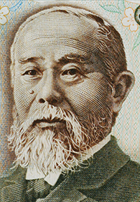 千円紙幣の伊藤博文像